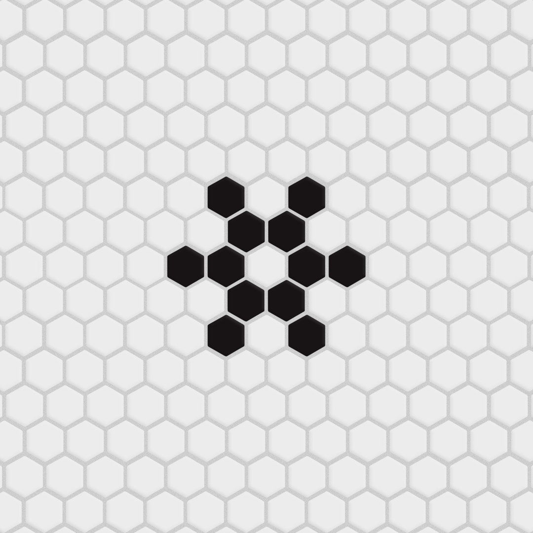 Metro 1" Hex Matte White with Snowflake 10-1/4" x 11-7/8" Porcelain Mosaic Floor and Wall Tile Merola Tile