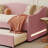 Modern Teddy Fleece LED Upholstered Daybed with Trundle-1277170318-1277170316