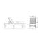 Chaise longue simple inclinable Annette-1922274858