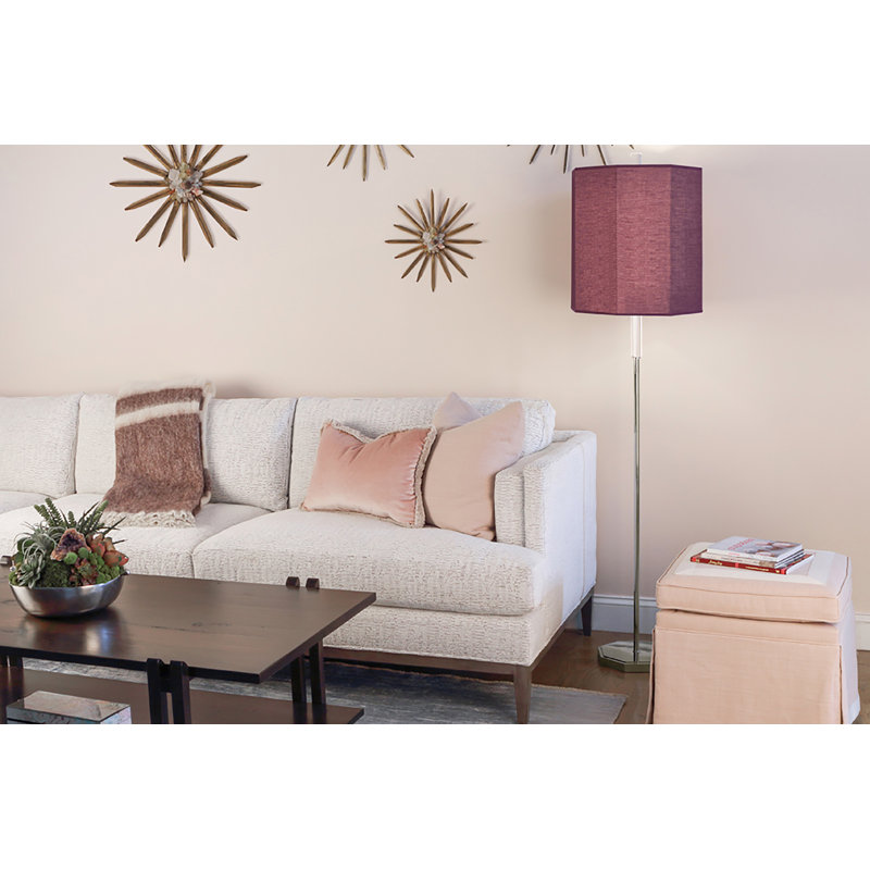 Kate Floor Lamp, Vintage Wine, Polished Nickel