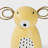 Handcrafted Papier-Mache Winter Bear Figurine, Yellow