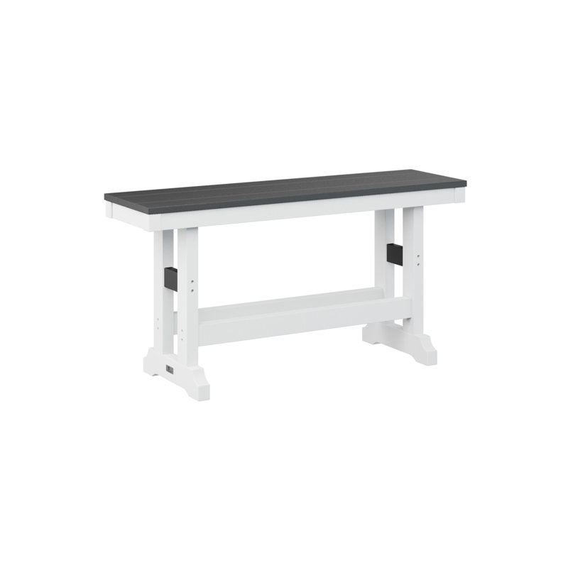 Banc de jardin Berlin, H 23 po x l 44 po x P 12,5 po, Noir / blanc
