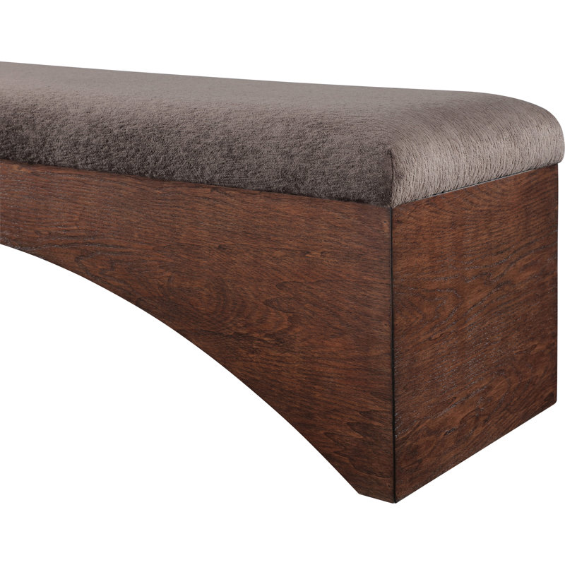 Banc en tissu Lawson Willmot Velour, Brun, Velours brun