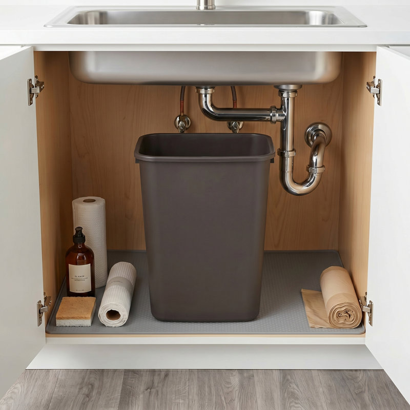 Poubelle rectangulaire en plastique 10 gallons Browm | Ensemble de 5, Brown