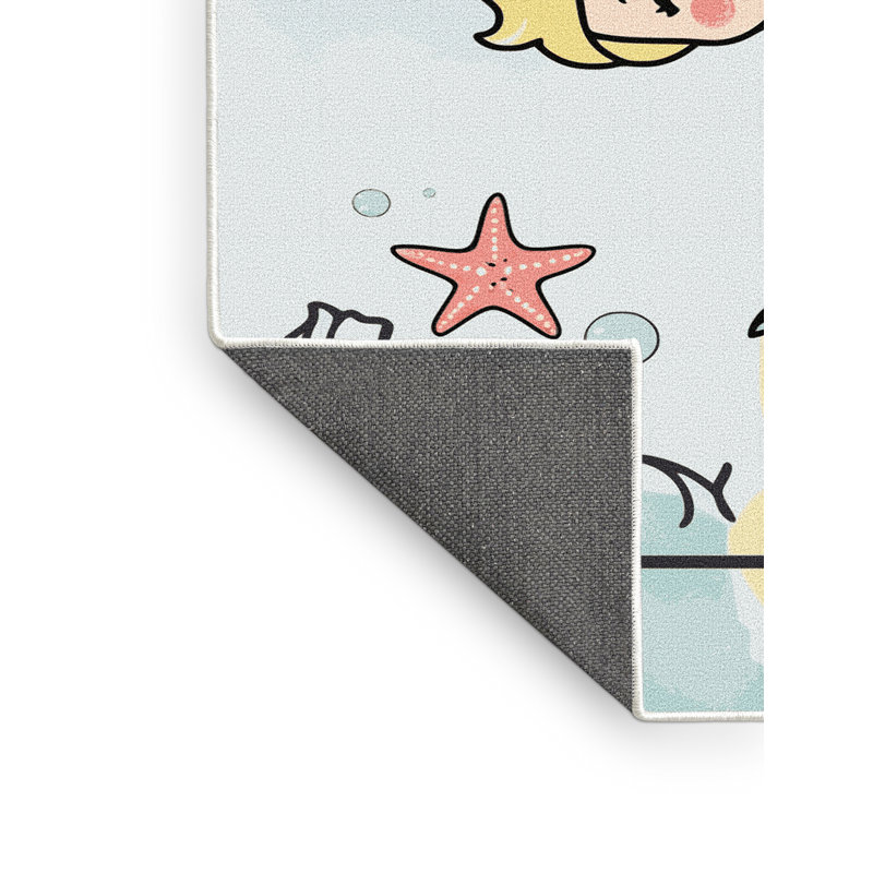 Tapis pour enfants Sunside Sails Mermaids Ocean, Rectangle 6 pi x 9 pi