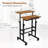 Mobile Standing Desk, Height Adjustable Rolling Laptop Cart W/Tilting Desktop For Standing Or Sitting, Lockable Casters, Home Office Computer Workstation For Small Spaces (Brown)