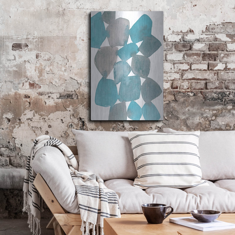 Art mural en métal «Boho Beautiful 2 Blue» par Moira Hershey, H 16 po x l 12 po