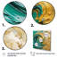 «Golden Ocean Swirling Waves», art mural spirales abstraites-961807293-961807294
