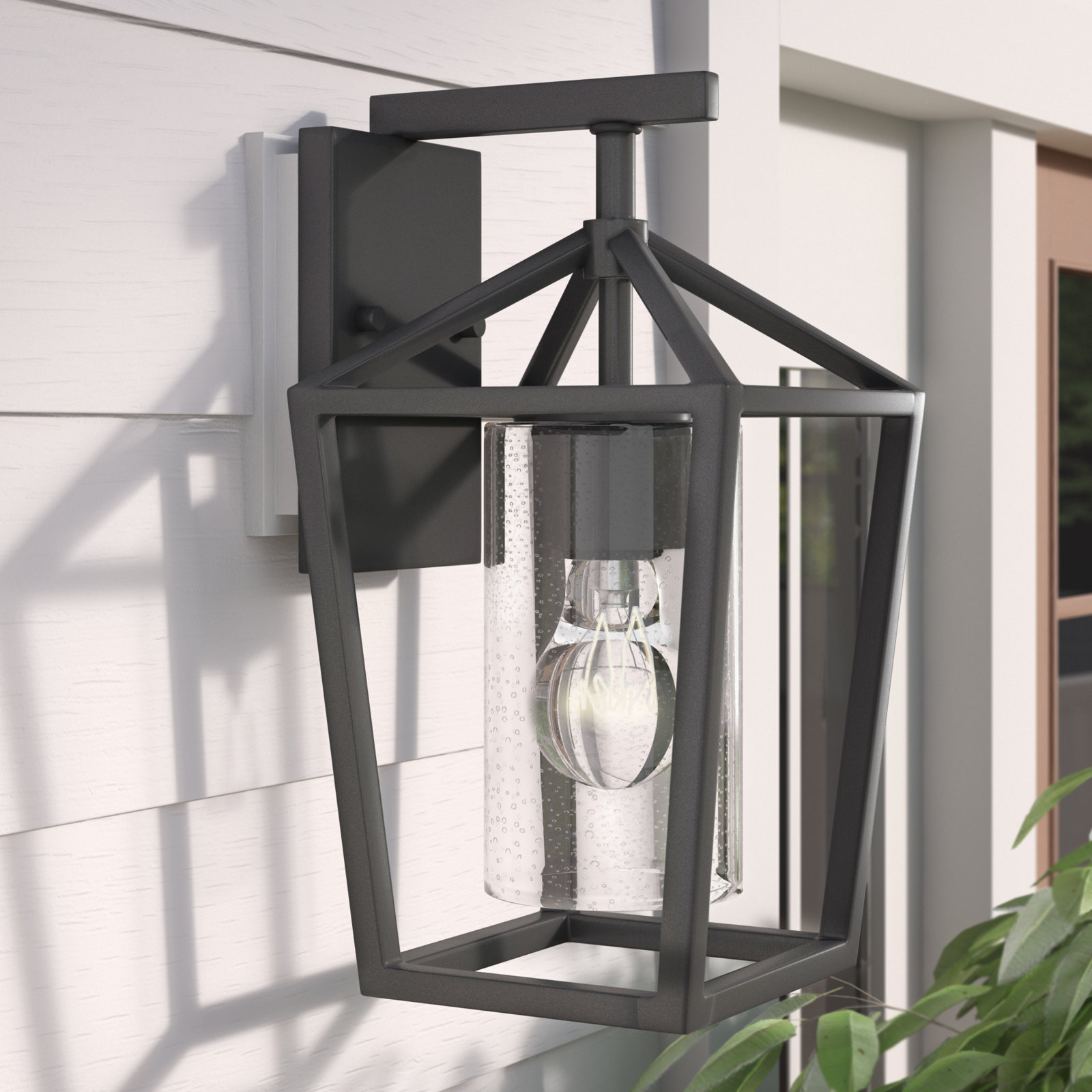 Alicia Outdoor Wall Lantern, 12" H x 7" W x 7" D