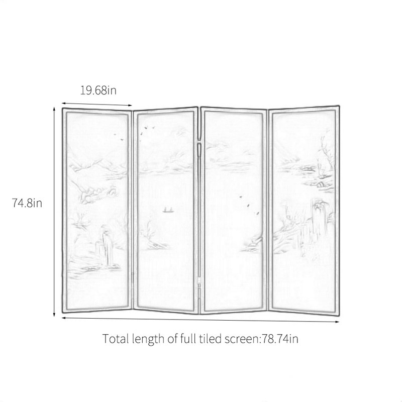 Angelick, 74.8" H x 78.74" W x 1.18" D