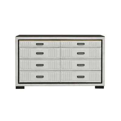 Commode blanche et noire Isaiah