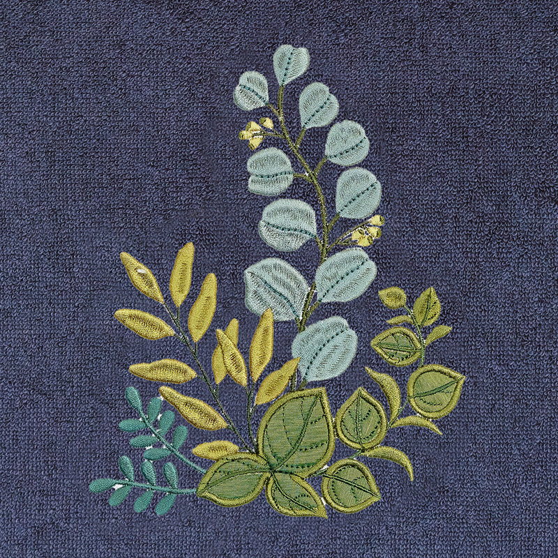  Ensemble de serviettes 3 pièces Botanica, Bleu marine