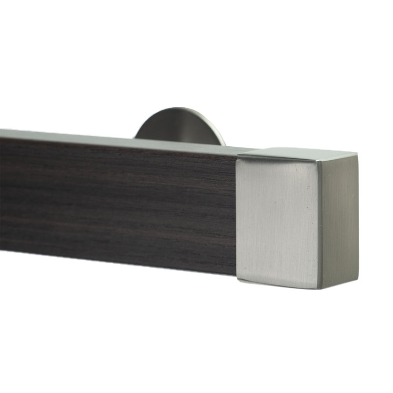Single Curtain Rod, 2" H x 48" W x 3.12" D, Stainless