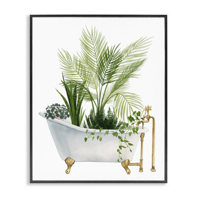 «Divers Plants Greenery VIntage Tub» par Grace Popp - photographie sur bois