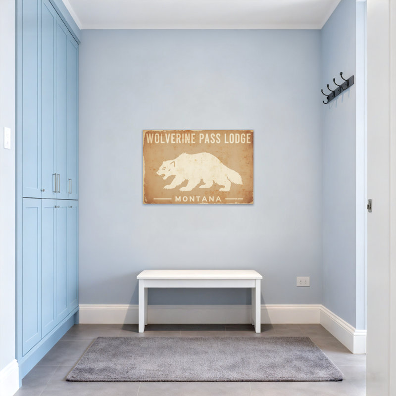 Animaux, Wolverine Pass Lodge, motif d'ours du Montana, H 32 po x l 48 po