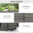 Outdoor Storage Cabinet, Waterproof PE Rattan Cabinet With Drawer For Indoor, Outdoor Swimming Pool, Gray-1141893510