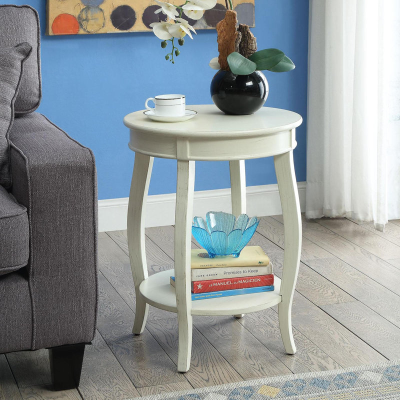 Table d'appoint Aberta, Blanc antique