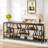 Tribesigns Industrial Wood Console Table with Storage Shelves