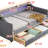 Twin Size Daybed With 2 Storage Drawers And 2-Tier Shelf & /USB/Type-C Port, Modern Linen Upholstered Sofa Day Bed Frame With  Smart LED Light For Livingroom, Apartment-1155417460