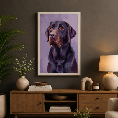 Quiet Labrador Modern - Wrapped Canvas