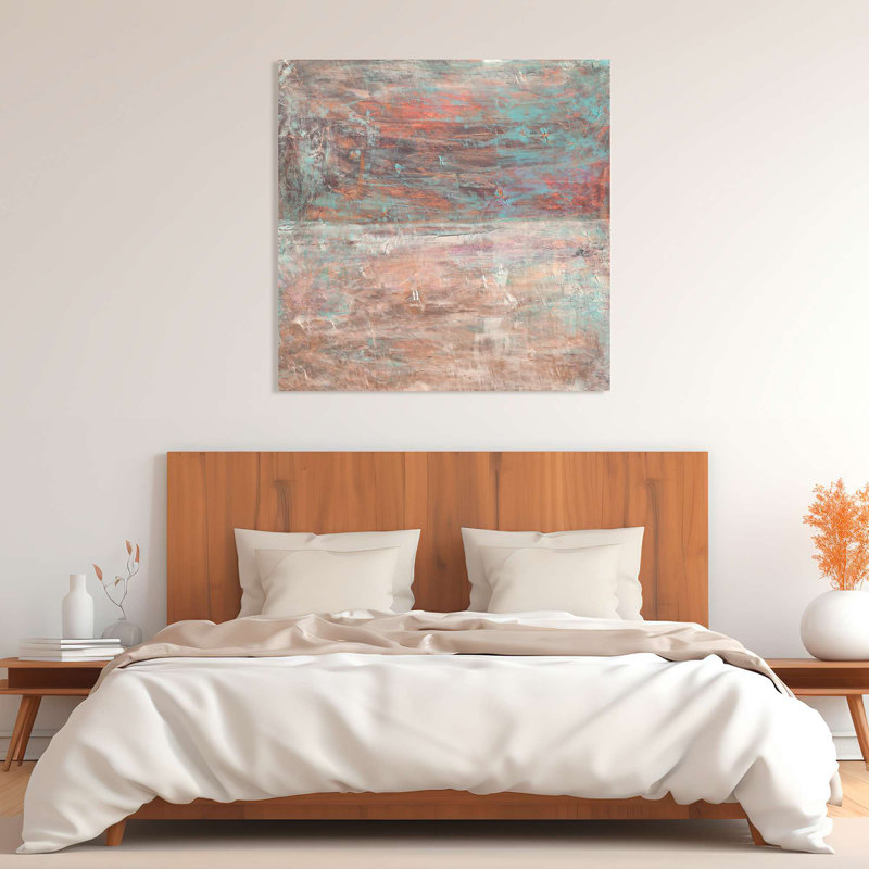 Abstract Painting: Horizon Of Light II - Wrapped Canvas Print, 90cm H x 90cm W