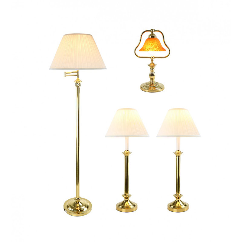 Ensemble de lampes de table et sur pied 4 pièces Oconto
