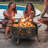 23" H x 36" W Steel Wood Burning Outdoor Fire Pit with Lid