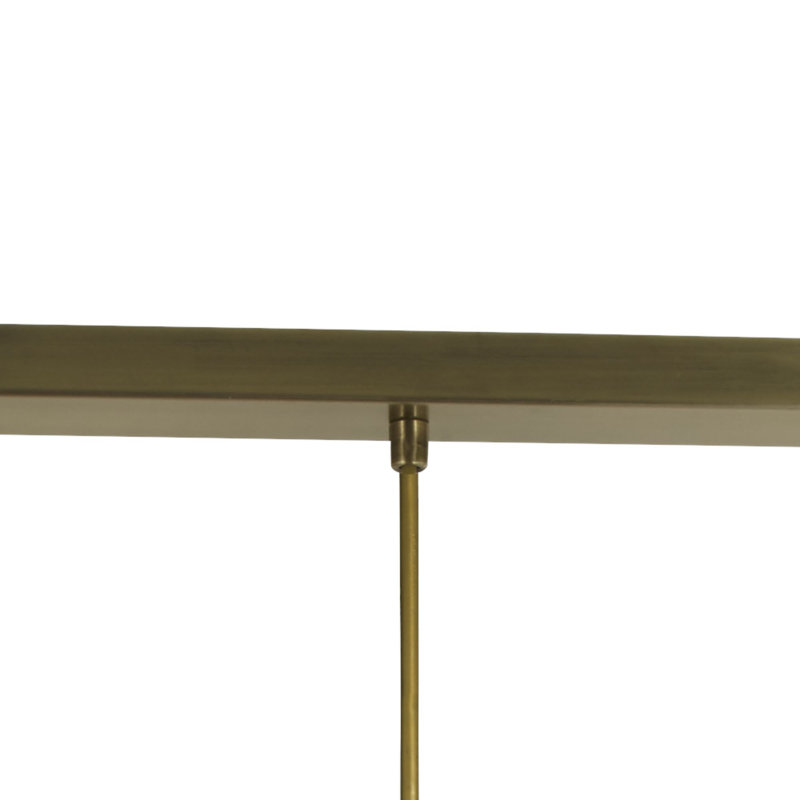 Demeter 3-Light Kitchen Island Chandelier, Antique Brass/Amber