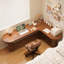 Bureau brun en bois massif en forme de L-1479493623-1479493616