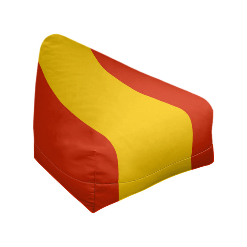 Sac de pois classique, H 30 po x l 27 po x P 27 po, Cramoisi / jaune canari