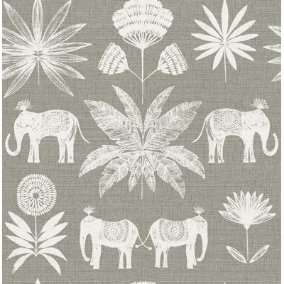 Maravilla Tropical Elephant Luxury Wallpaper