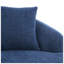 Canapé modulaire en L avec méridienne incurvée, canapé modulaire en chenille bleu marine, aucun assemblage requis, mousse à haute densité pour le salon-129098732