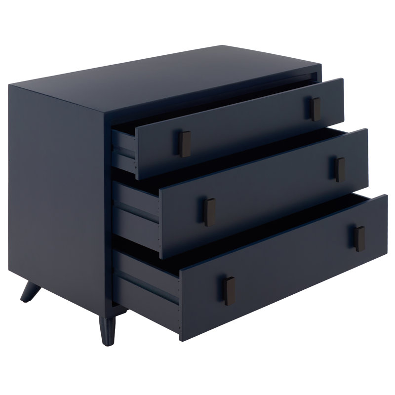 Commode anglaise 3 tiroirs Damanpreet, Navy