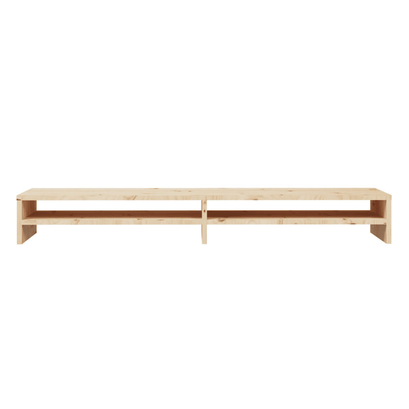 Jaakob Wood Monitor Stand, Light Brown