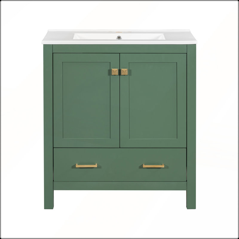 Single Bathroom Vanity with Ceramic Top