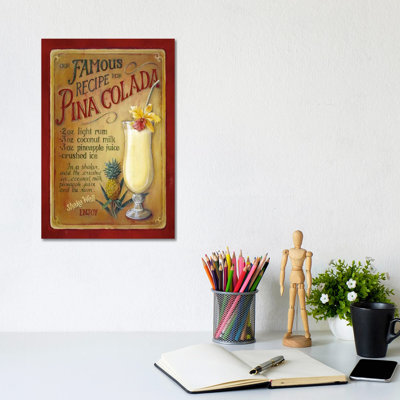 Famous Recipe For Pina Colada by Lisa Audit - Wrapped Canvas Print