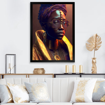 African American Woman Funky Sunglasses Traditiona " African American Woman Funky Sunglasses Traditional Clothes II "