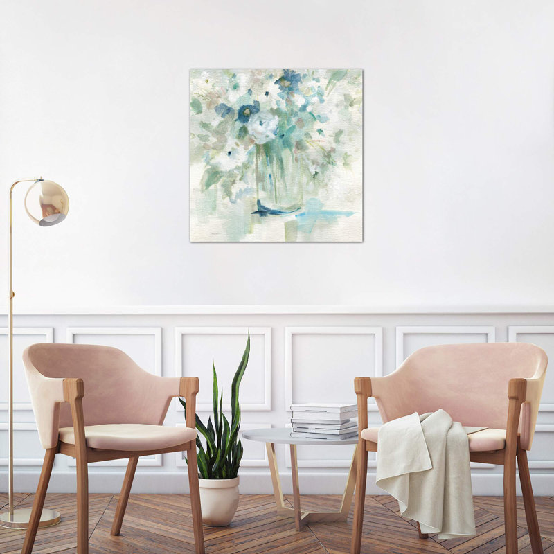 Blooming Whispers - Painting on Canvas, No Frame, 45.72 cm H x 45.72 cm W x 1.91 cm D