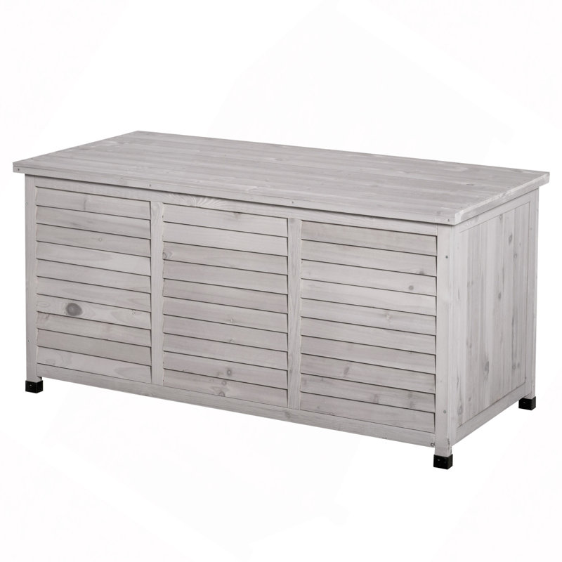 Boîte de rangement en bois 75 gallons, contenant de rangement pour l'extérieur / patio