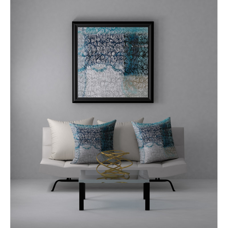 Abstract Throw Pillow, 24" H x 24" W