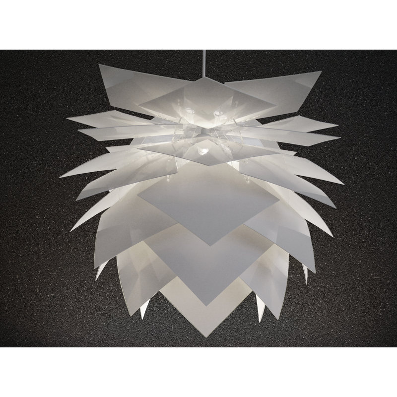 Pineapple 1 - Light Unique/Statement Pendant, 35cm H x 35cm W x 35cm D, White