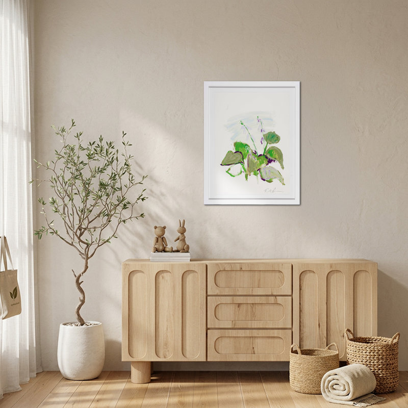 «White Glove Series Hosta» par Robert Robinson - Reproduction d'art sur papier encadrée