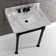 Monarch Marble Rectangular Console Bathroom Sink with Overflow