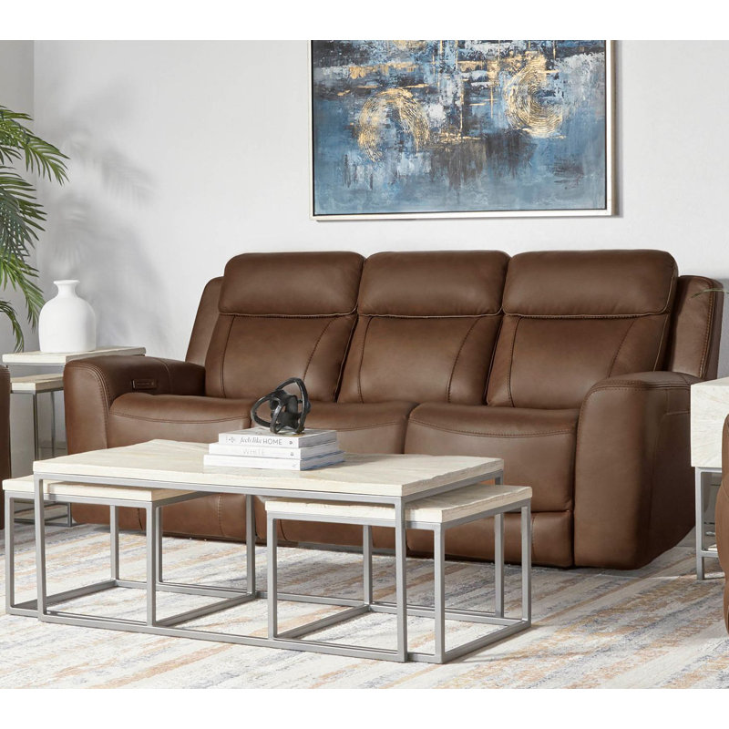 Jaspyr Power Reclining Sofa, Autumn Umber
