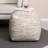 Shynel Ilyssa Woven Pouf - Black & Beige Rich Textured Weave Accent Pouf Ottoman, hand woven-523089865