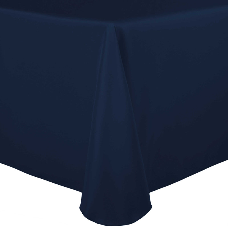 Solid Color Round Tablecloth, 5, 70" x 52", Midnight