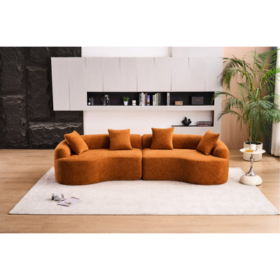 4 coussins de dossier orange - Relax In Style No Corners Living Room