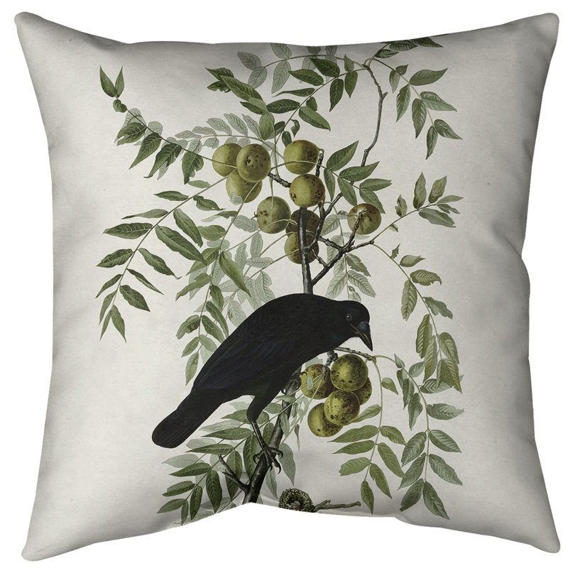 Coussin décoratif d’intérieur en polyester/mélange de polyester american crow, Bourre en polyester, 16 po x 1 po, Blanc cassé