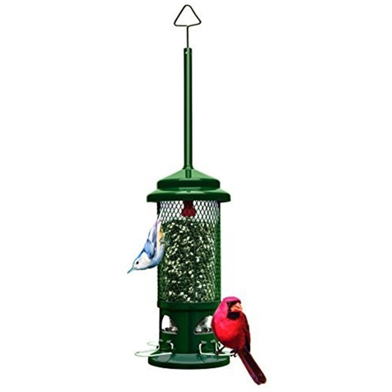 Brome 1057 Squirrel Buster Standard 5X5x21.5 Wild Bird Feeder With 4 Metal Perches, 1.3 Lb Seed Capacity