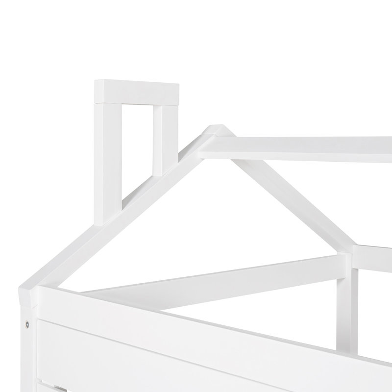Lit simple en bois avec lit gigogne simple